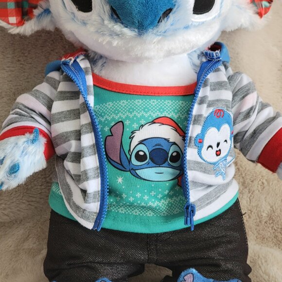 Build A Bear Disney Snowflake Fun Stitch Sound Clothing Slippers Jacket  RARE - Picture 4 of 10